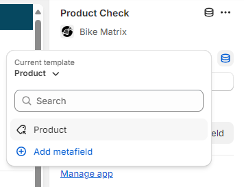 Image of adding the product check field when setting up product check panel